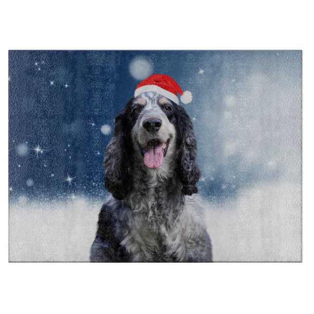 Cocker Spain Hund with jul Santa Hat (Framsidan)