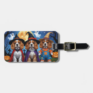 Cocker Spain Hundar Pumpkin Halloween Funny Bagagebricka