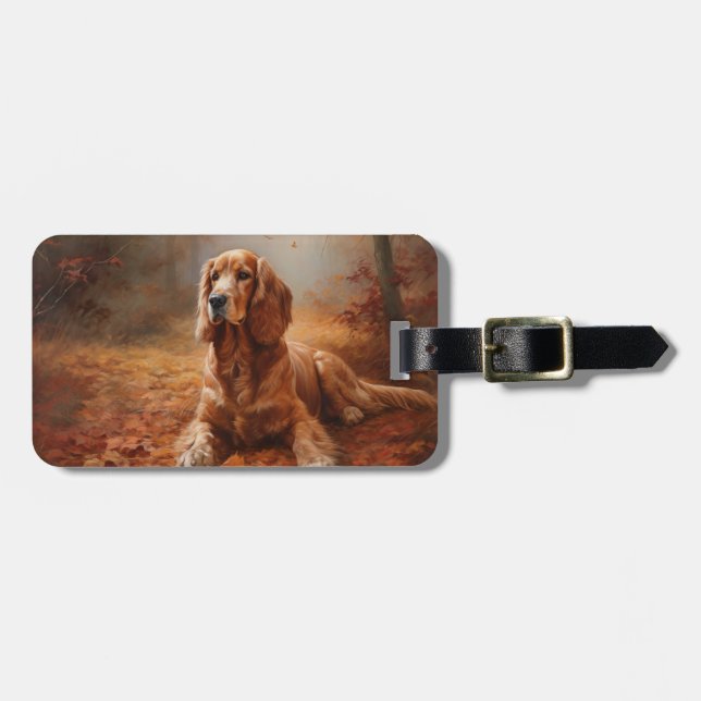 Cocker Spain i Höst löv Fall Inspire Bagagebricka (Horisontell Framsida)