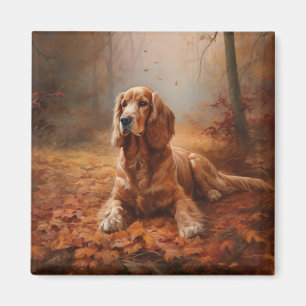 Cocker Spain i Höst löv Fall Inspire Magnet