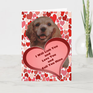 Cocker Spain, jag ska Slicka ditt Valentine Card Helgkort