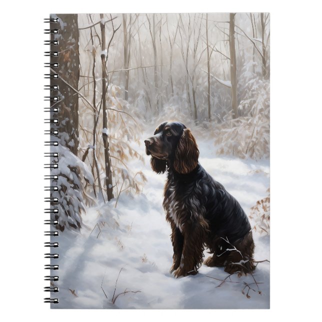 Cocker Spain Låt det snöa jul Anteckningsbok (Framsidan)