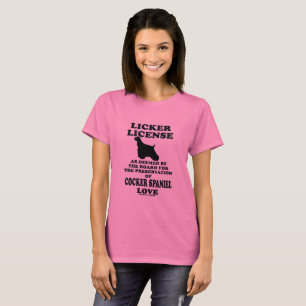 Cocker Spain Licker License Tee