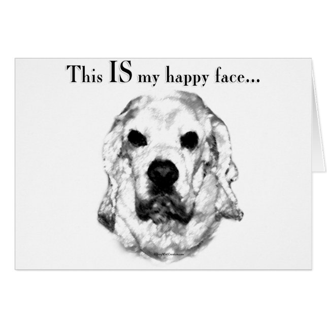 Cocker Spain Lycklig Ansikte Hälsningskort (Framsidan Horizontal)