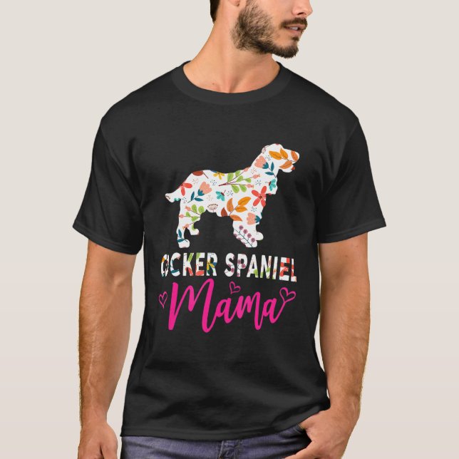 Cocker Spain Mamma Cute Hund T Shirt (Framsida)