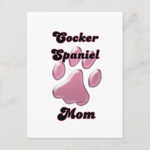 Cocker Spain Mamma Rosa Pawprint Vykort