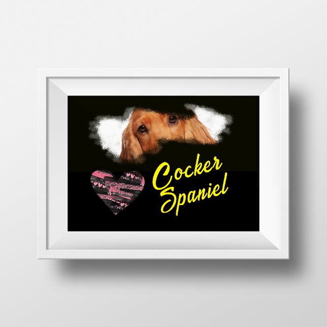 Cocker Spain Öga Solid Färg Poster (Skapare uppladdad)