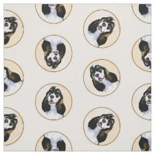 Cocker Spain Painting Parti Tan Original Hund Art Tyg