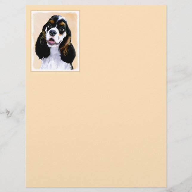 Cocker Spain (Parti) Painting - Original Hund Art (Framsida)