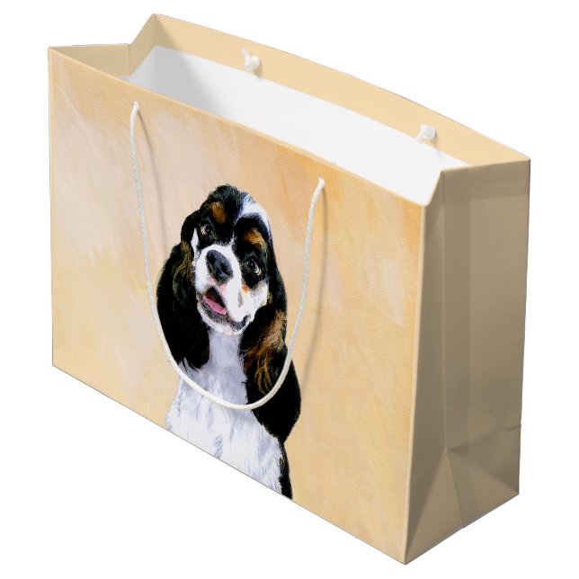 Cocker Spain (Parti) Painting - Original Hund Art (Baksidan Vinklad)