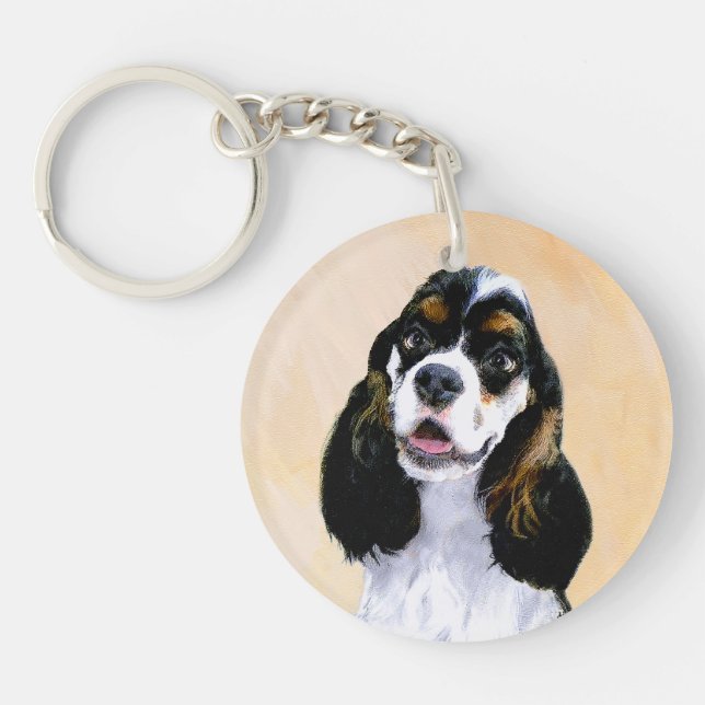 Cocker Spain (Parti) Painting - Original Hund Art (Framsidan)