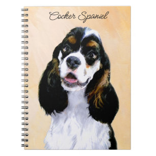Cocker Spain (Parti) Painting - Original Hund Art Anteckningsbok