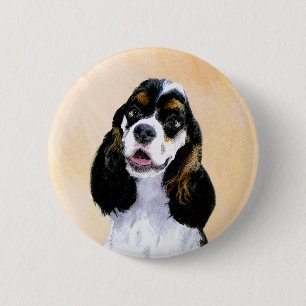 Cocker Spain (Parti) Painting - Original Hund Art Knapp