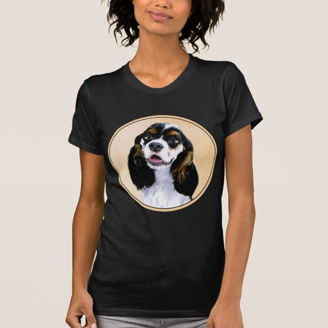 Cocker Spain (Parti) Painting - Original Hund Art T Shirt (Framsida)