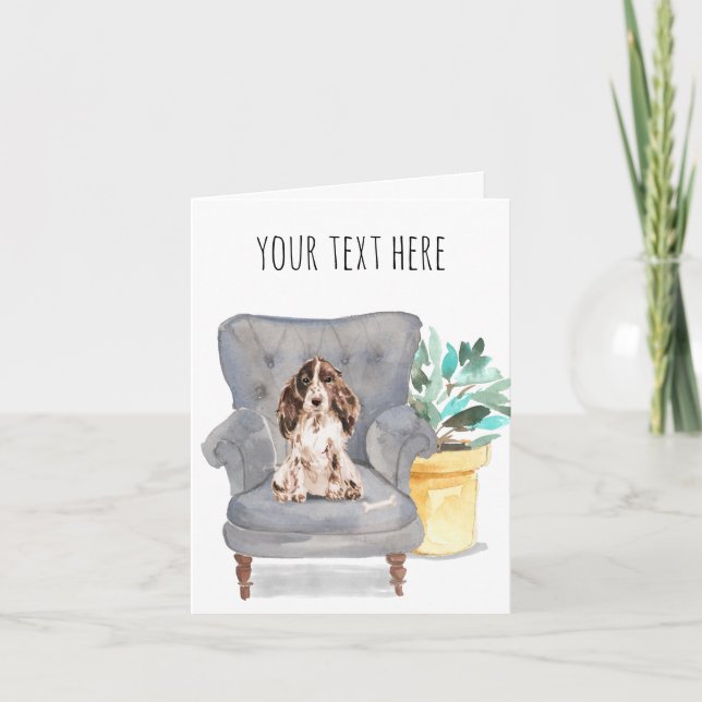 Cocker Spain Personlig Greeting Card Kort (Framsida)