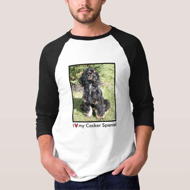 Cocker Spain Photo on Långärmad Shirt Tee Shirt (Framsida)