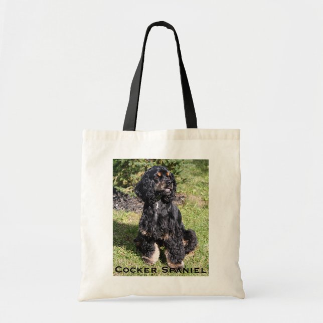 Cocker Spain Photo on Tote Bag Tygkasse (Framsidan)