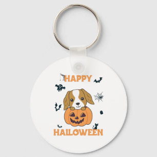 Cocker Spain Pumpkin Cute Hundar Happy halloween Nyckelring