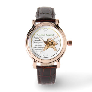 Cocker Spain Puppy Älskare Art Armbandsur