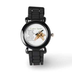 Cocker Spain Puppy Älskare Art Armbandsur