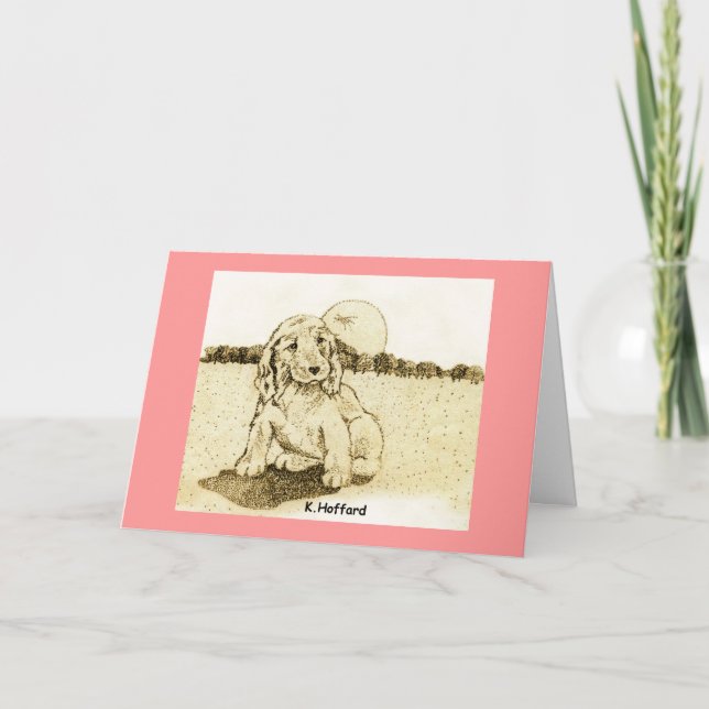 Cocker Spain Puppy Kort (Framsida)