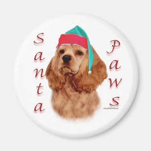Cocker Spain (red) Santa Tassar Magnet