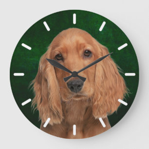 Cocker Spain Round Wall Clock Stor Klocka
