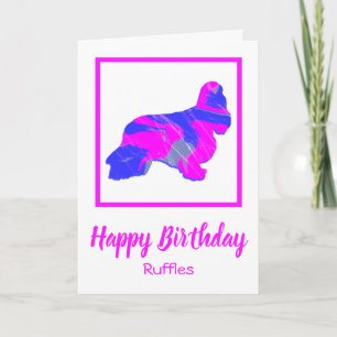 Cocker Spain Shock rosa Hund Funny Birthday Kort