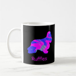 Cocker Spain Shock rosa Hund Silhouette Black Kaffemugg