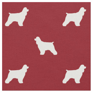 Cocker Spain Silhouettes Red and White Patterned Tyg