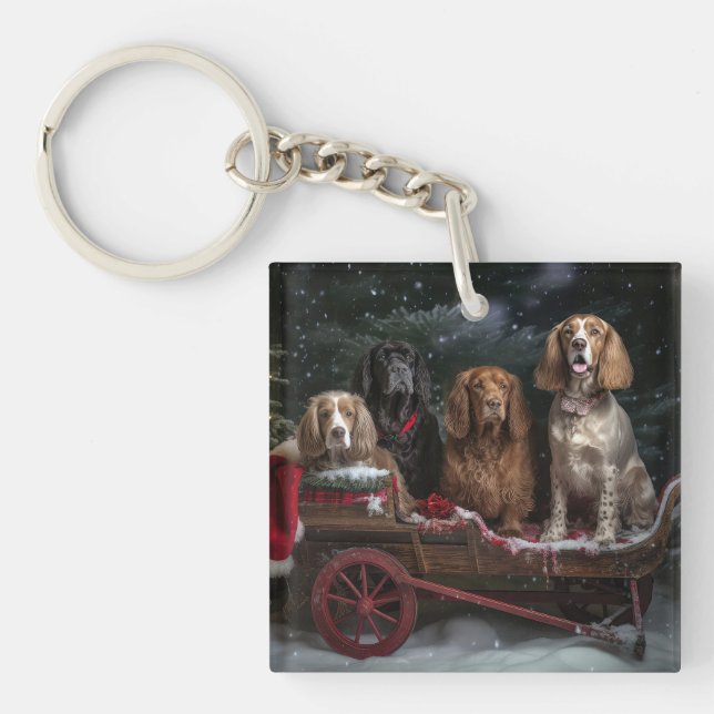 Cocker Spain Snowy Sleigh juldeeller (Framsidan)