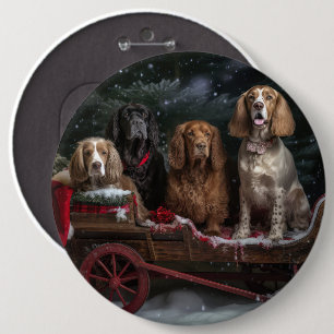 Cocker Spain Snowy Sleigh juldeeller Knapp
