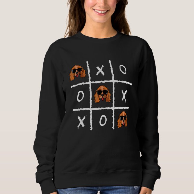 Cocker Spain Tic Toe Tic Tac Toc Toe Nostalgic D T Shirt (Framsida)