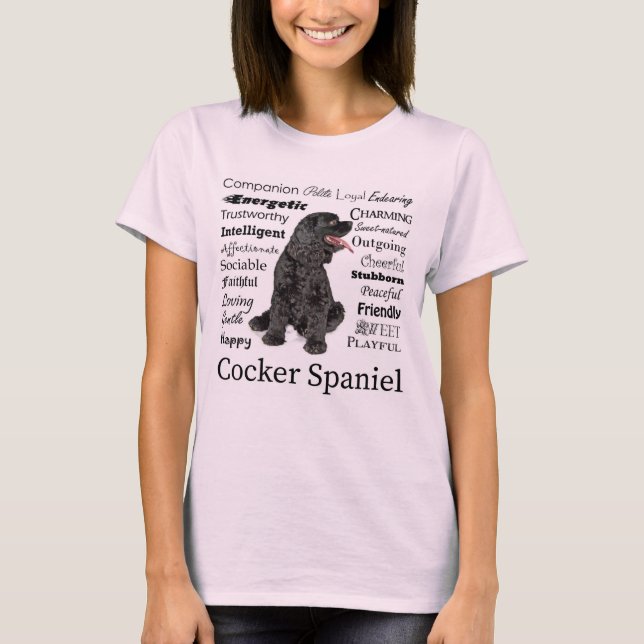 Cocker Spain Traits T-Shirt (Framsida)