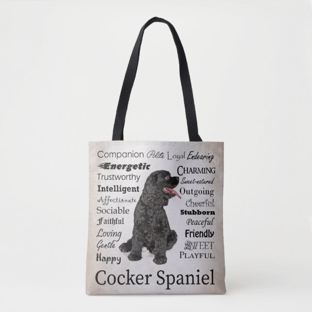 Cocker Spain Traits Tote Tygkasse (Framsida)