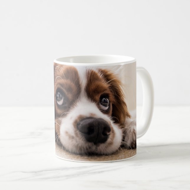 Cocker Spain Valp Hund älskare Cute Kaffemugg (Framsida höger)