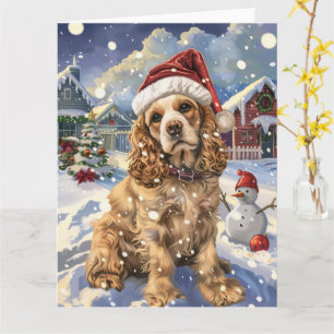 Cocker Spain Winter Wonderland jul Joy Kort