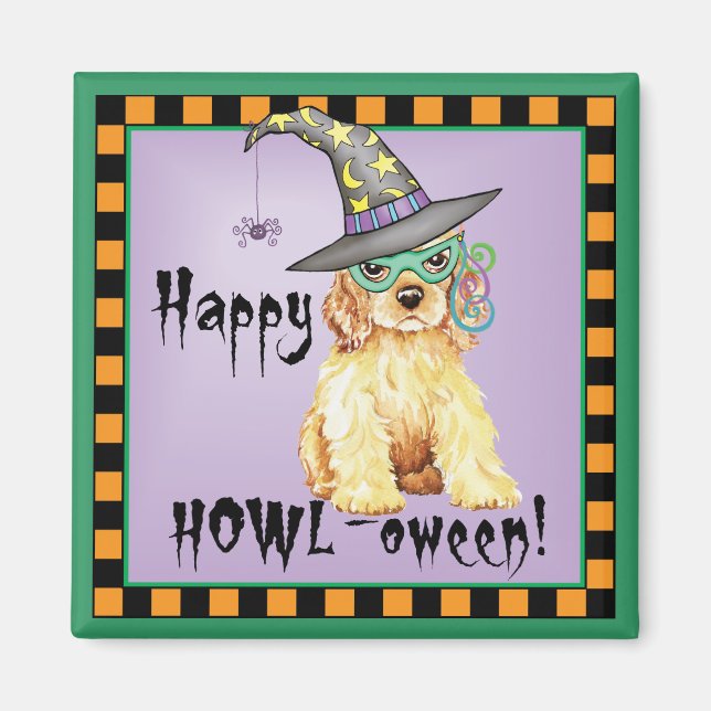 Cocker Spain Witch Magnet (Framsidan)