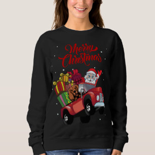 Cocker Spain with Jultomten in Red Lastbil Hund T Shirt