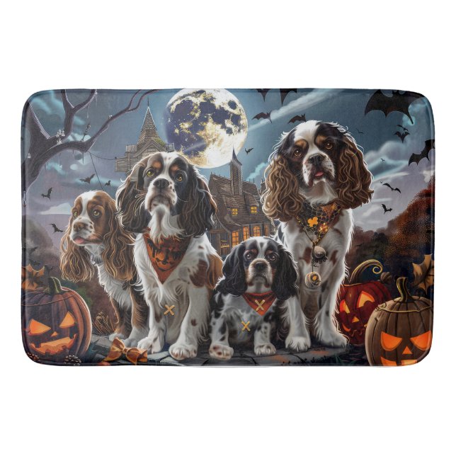 Cocker spanel Halloween Spooky Badrumsmatta (Framsidan)