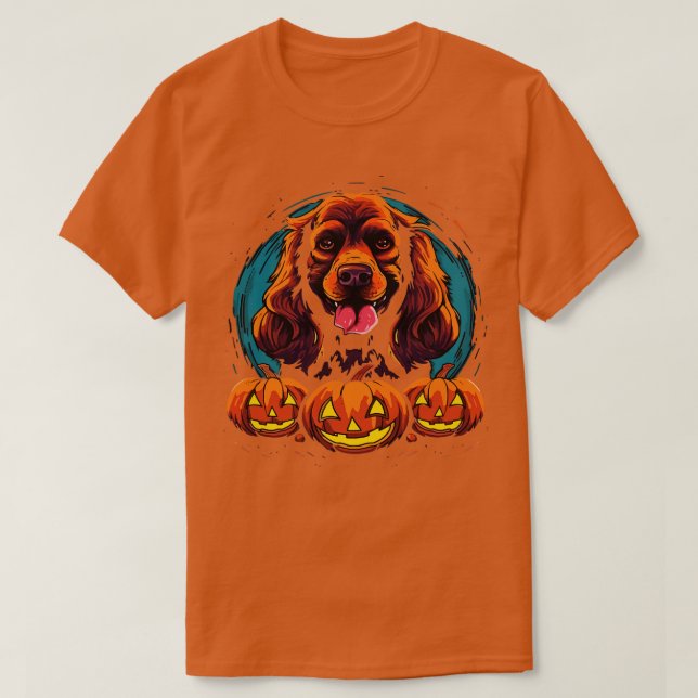 Cocker spanel Halloween T Shirt (Design framsida)