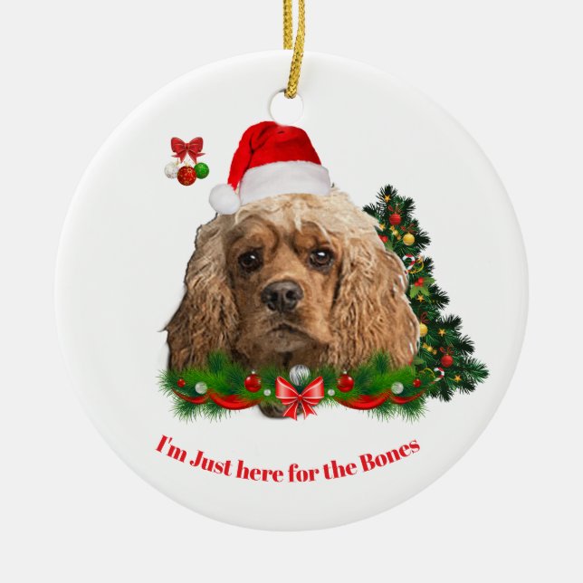 Cocker spaniel animals jul julgransprydnad keramik (Framsidan)
