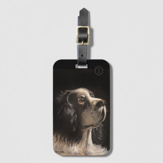 cocker spaniel bagageetikett bagagebricka