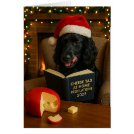 Cocker spaniel  'Cheese Tax' Christmas card Hälsningskort