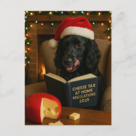 Cocker spaniel  'Cheese Tax' Christmas postcard Vykort