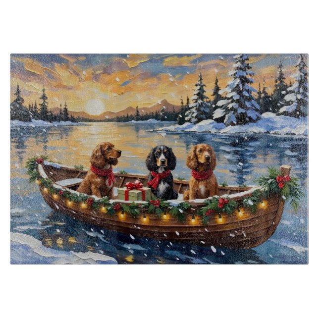 Cocker Spaniel Christmas Boat Holiday (Framsidan)