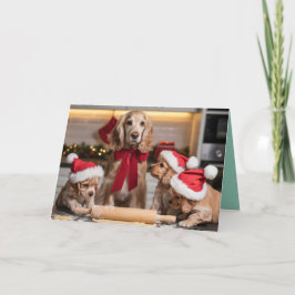 Cocker Spaniel Christmas Cookie Card Kort