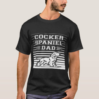 Cocker Spaniel Dad Sporty Varsity Style Dog Gift T Shirt