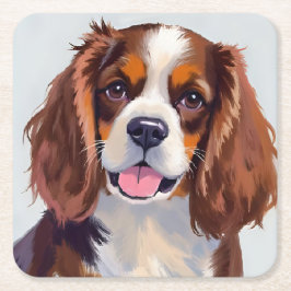 Cocker Spaniel | Dog Painting Pet Underlägg Papper Kvadrat