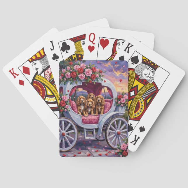 Cocker Spaniel Dog Valentine's Day  Casinokort (Baksidan)